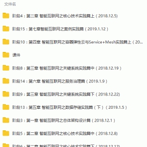 视频教程-Java智能互联网百万年薪架构师成长之路/资源大小：4.88G