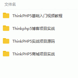 ThinkPHP5视频教程合集/大小：12.5G