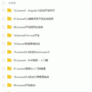 laravel5.5等16套从入门到项目实战视频教程/大小：59G