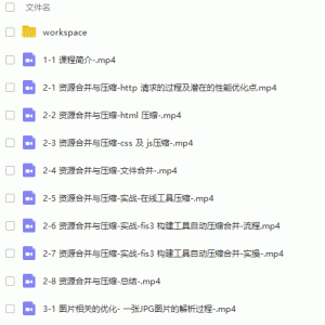 web前端开发性能优化视频教程/大小：2.74G