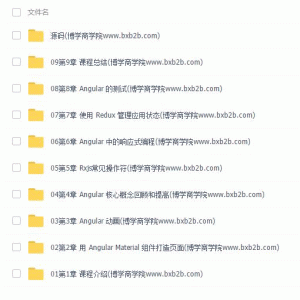 如何用Angular 打造企业级协作平台视频教程/大小：2.84G
