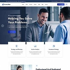 商业咨询解决方案HTML5网站模板