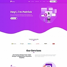 紫色风格互联网公司网站模板