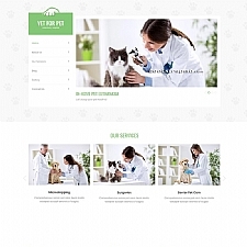 绿色宠物医院静态网站Bootstrap模板