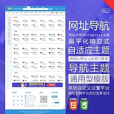 Wordpress响应式中文网址导航主题模板HaoWa1.3.1